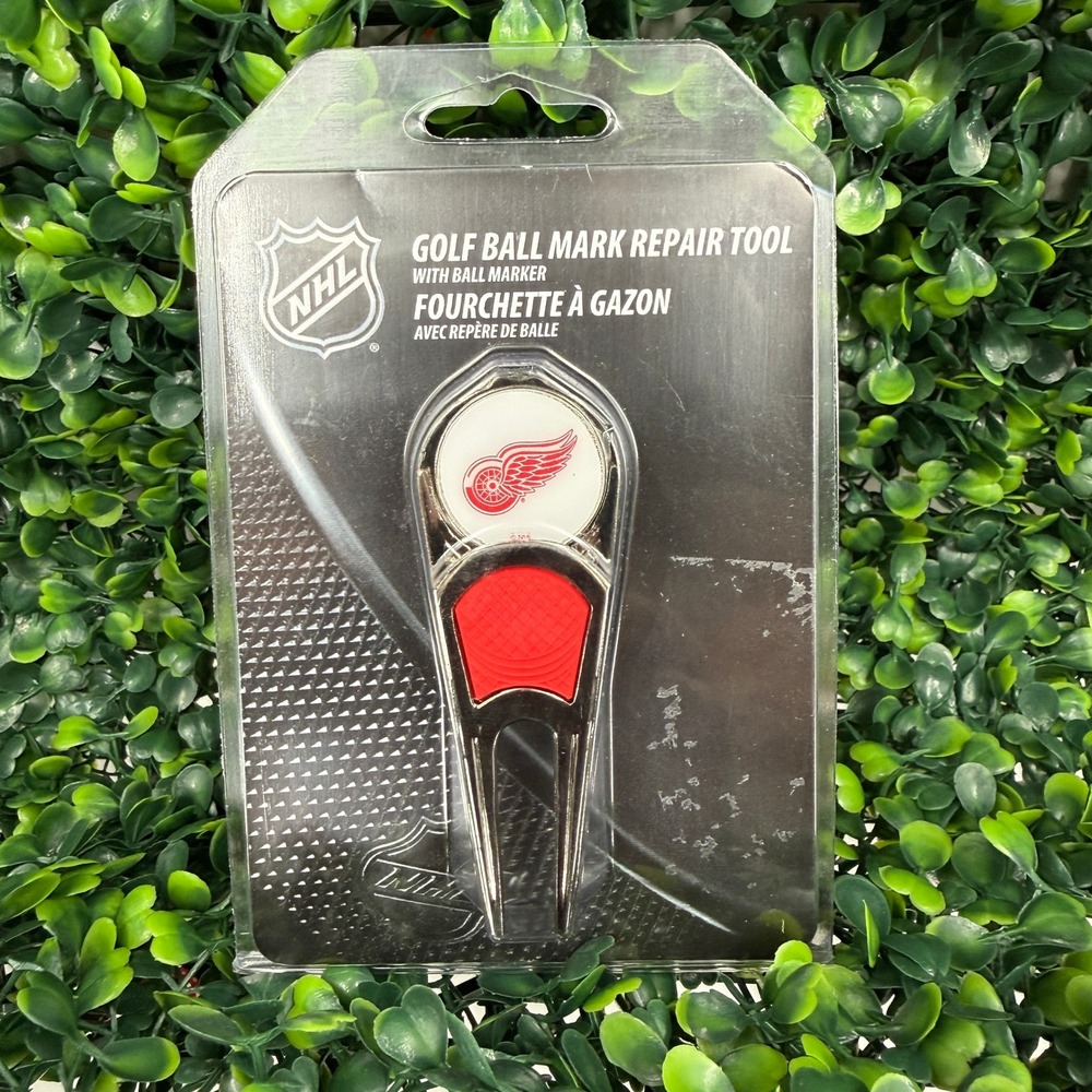 Detroit Red Wings NHL Golf Ball Mark Repair Tool Divot Tool with Ball Marker NEW